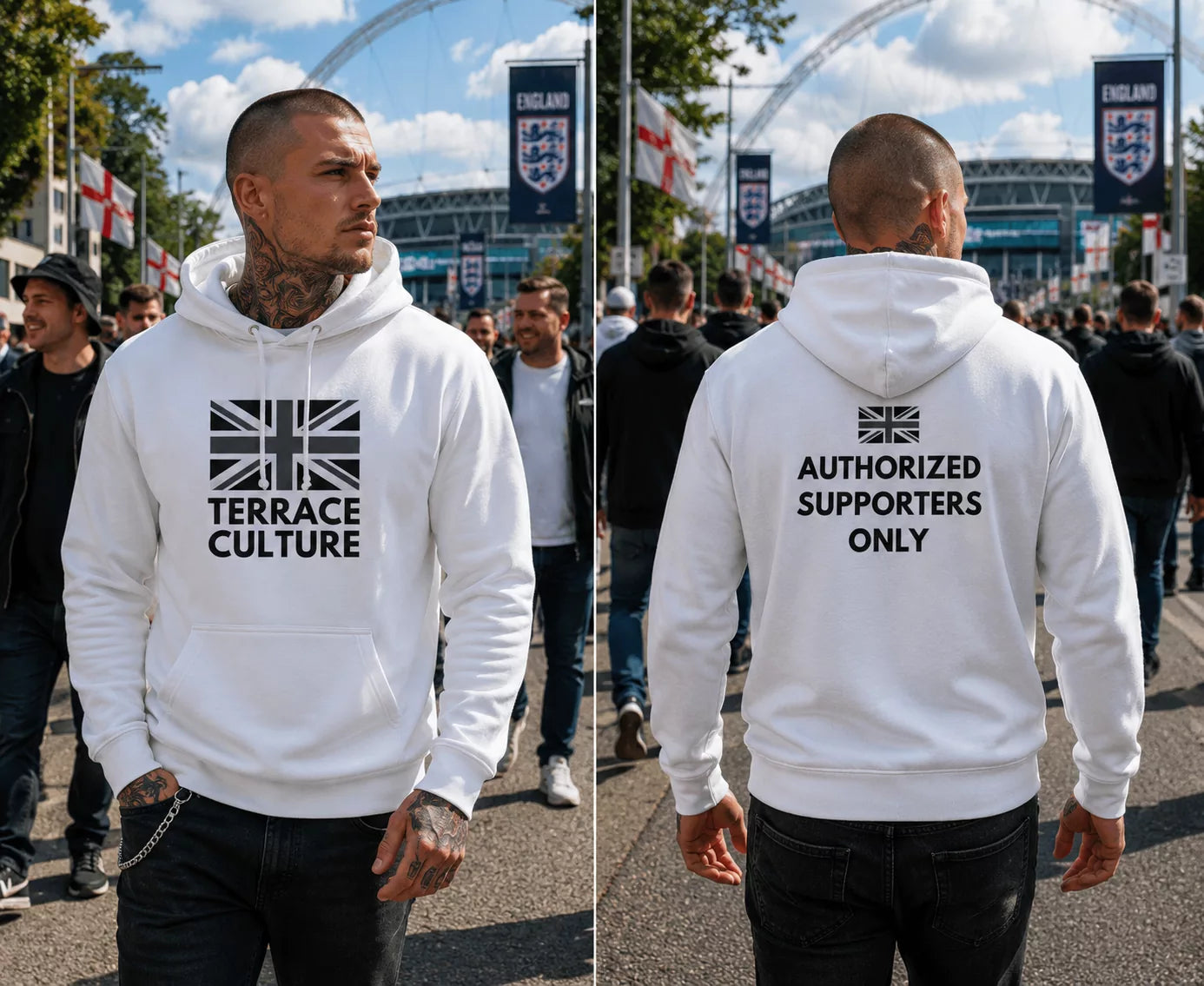 Premium UK Terrace Culture Pullover Hoodie