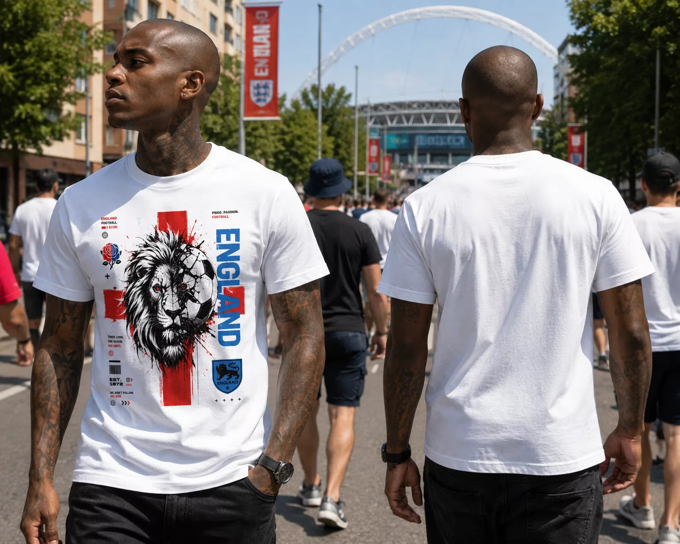 England Supporters Lion Streetwear Premium T-Shirt